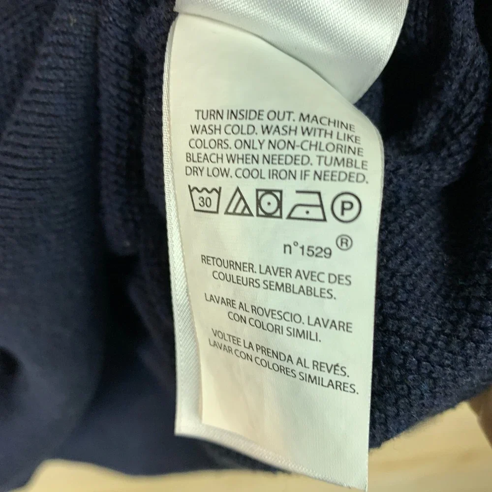 Polo Ralph Lauren Men XL 1/4 Zip Pullover Pima Cotton Waffle‎ Knit Pony Blue